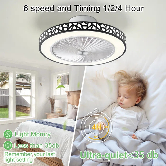 20 Inch Ceiling Fan With Led Lights And Remote Control Reversible Modern Ceiling Fan With Light Kit See More by Wrought Studio™