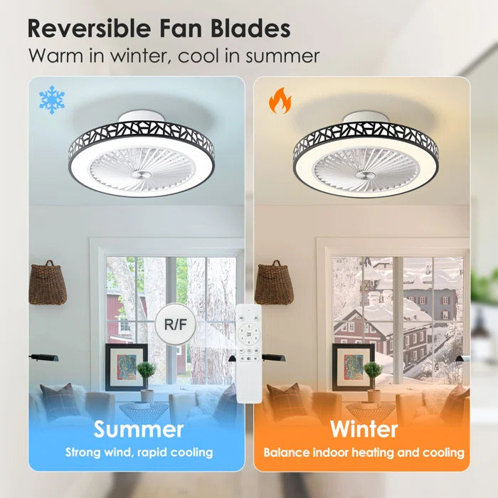 20 Inch Ceiling Fan With Led Lights And Remote Control Reversible Modern Ceiling Fan With Light Kit See More by Wrought Studio™